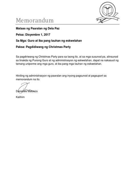 MEMORANDUM (Tagalog).
